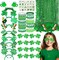 180 PCS ST Patricks Day Accessories Party Favors Supplies Decorations with Shamrock Headband Necklace Sunglasses Bracelet Tattoo Stickers
